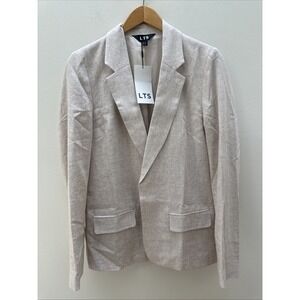 LTS Tall Stone Brown Linen Tailored Blazer /Long Tall Sally Size US 6 / EUR 38